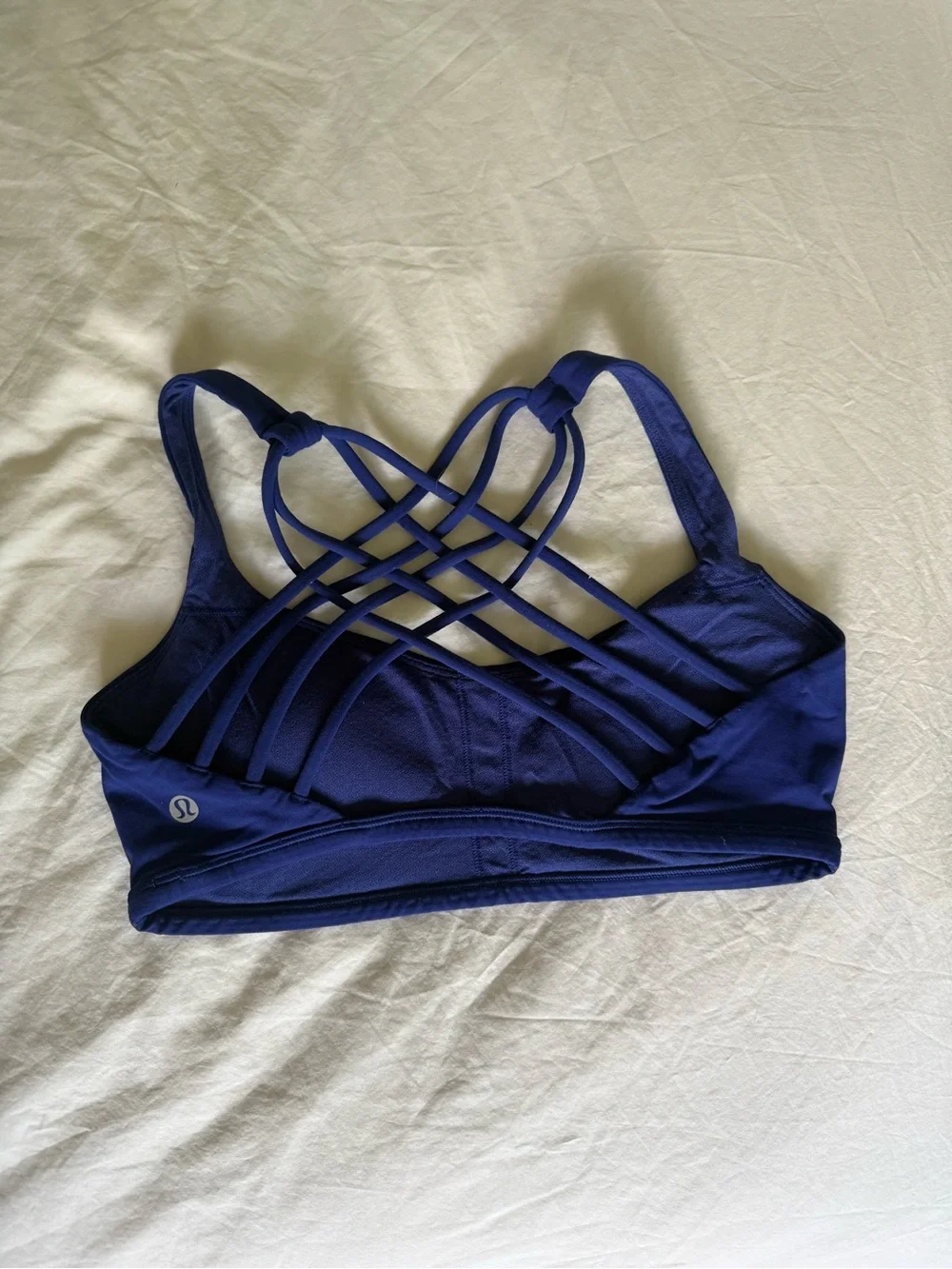 Lululemon Blue Strappy-Back Free To Be Bra